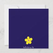 Dunkelgelbe Blume Karte (Rückseite)