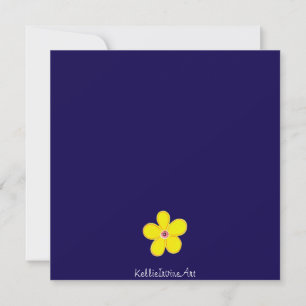 Dunkelgelbe Blume Karte