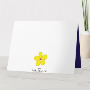 Dunkelgelbe Blume Karte