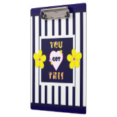 Dunkelgelbe Blume Klemmbrett (Links)