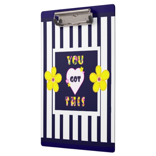 Dunkelgelbe Blume Klemmbrett (Links)