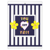 Dunkelgelbe Blume Klemmbrett (Rückseite)