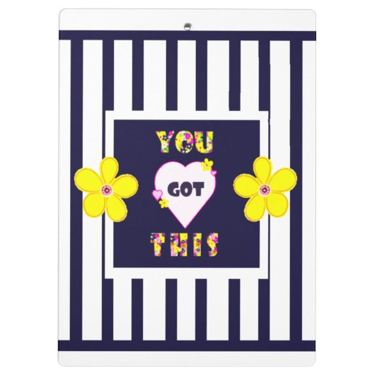 Dunkelgelbe Blume Klemmbrett (Rückseite)