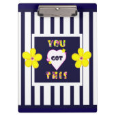 Dunkelgelbe Blume Klemmbrett (Vorderseite)