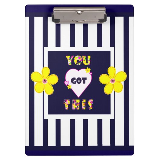 Dunkelgelbe Blume Klemmbrett (Vorderseite)