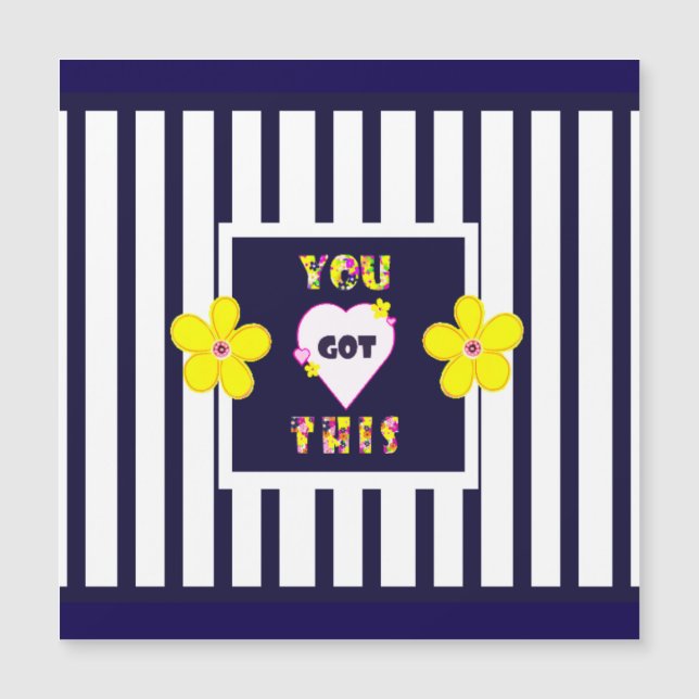 Dunkelgelbe Blume Magnetkarte (Vorderseite)