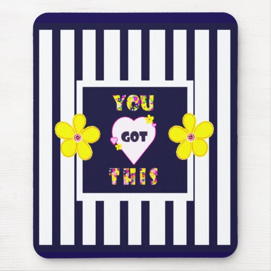 Dunkelgelbe Blume Mousepad (Vorne)