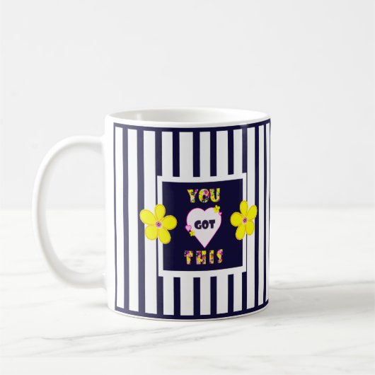 Dunkelgelbe Blumen Tasse (Links)