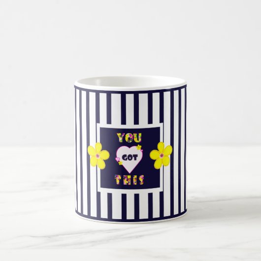 Dunkelgelbe Blumen Tasse (Mittel)