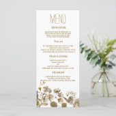 Dunkelgelbe Elfenbeinblütenkarte Programm (Stehend Vorderseite)