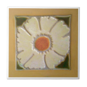 Dunkelgelbe Grenze Fliese