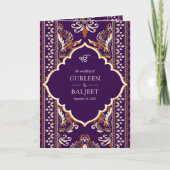 Dunkelgelber Kat auf einer Sikh-Hochzeit Einladung (Vorderseite)