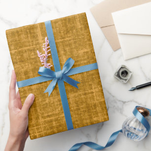 Dunkelgelber Leinen Geschenkpapier