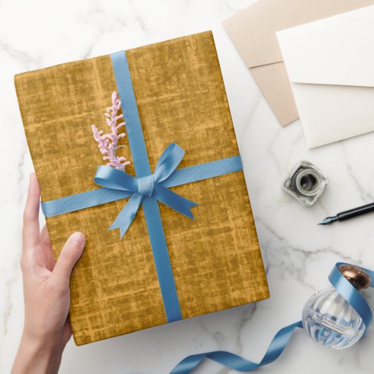 Dunkelgelber Leinen Geschenkpapier (Schenken)