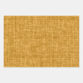 Dunkelgelber Leinen Geschenkpapier Set (Vorderseite 3)