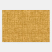 Dunkelgelber Leinen Geschenkpapier Set (Vorderseite 2)