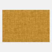 Dunkelgelber Leinen Geschenkpapier Set (Vorderseite)