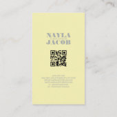 Dunkelgelber Prüfmuster QR-Code Visitenkarte (Rückseite)