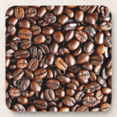 Dunkelgeröstete Kaffeebohnen Getränkeuntersetzer (Vorderseite)