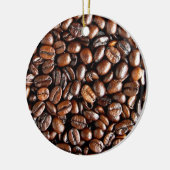 Dunkelgeröstete Kaffeebohnen Keramik Ornament (Links)