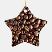 Dunkelgeröstete Kaffeebohnen Keramikornament (Vorne)