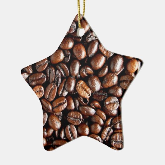 Dunkelgeröstete Kaffeebohnen Keramikornament (Links)