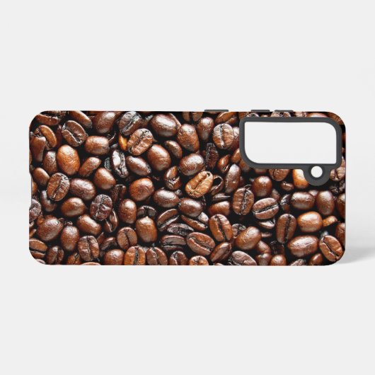 Dunkelgeröstete Kaffeebohnen Samsung Galaxy Hülle (Rückseite (Horizontal))