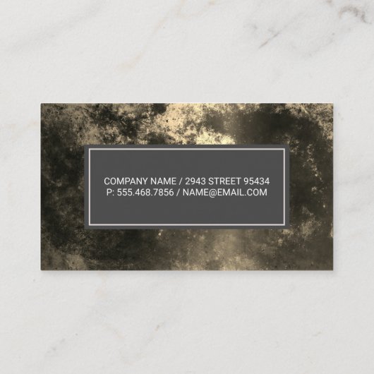 Dunkelgoldener Texturhintergrund Terminkarte (Rückseite)