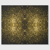 Dunkelgoldgelbe Imitate Glitzer Glitzern Geschenkpapier (Flach)