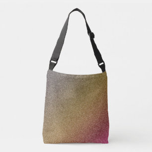 Dunkelgoldrosa glänzende Glitzer Quertasche Tragetaschen Mit Langen Trägern
