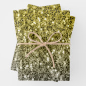 Dunkelgoldsilber Imitate Glitzer Glitzern Geschenkpapier Set (Beispiel)