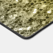 Dunkelgoldsilber Imitate Glitzer Glitzern Schreibtischunterlage (Ecke)
