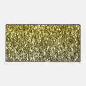 Dunkelgoldsilber Imitate Glitzer Glitzern Schreibtischunterlage (Vorderseite)