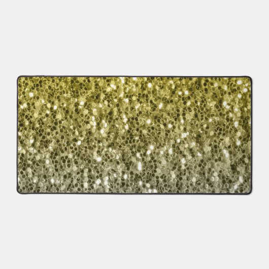 Dunkelgoldsilber Imitate Glitzer Glitzern Schreibtischunterlage (Vorderseite)