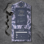 Dunkelgotische Antike Lila Damaskenmahlzeit All In One Einladung