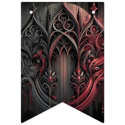 Dunkelgotische Bogenbanner Wimpelkette (Zweite Fahne)