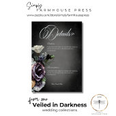 Dunkelgotische geheimnisvolle, matte Blütenriss De Begleitkarte