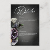 Dunkelgotische geheimnisvolle, matte Blütenriss De Begleitkarte (Vorderseite)