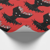 Dunkelgotische Girl-Figur mit Zähne Geschenkpapier (Ecke)