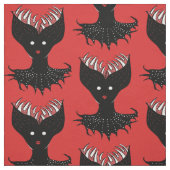 Dunkelgotische Girl-Figur mit Zähne Stoff (Muster)