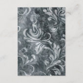 Dunkelgotische Graue und schwarze Damaskus & Raven Begleitkarte (Rückseite)