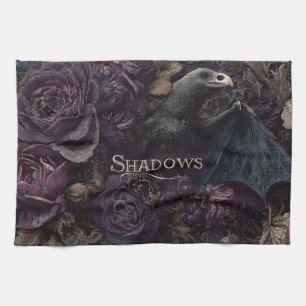 Dunkelgotische Illustration der Vogelbast-Kreatur Geschirrtuch