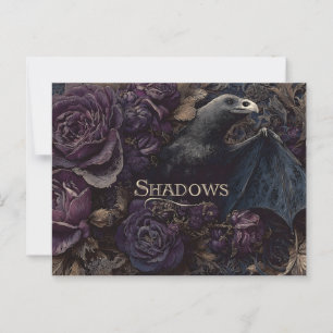 Dunkelgotische Illustration der Vogelbast-Kreatur Postkarte