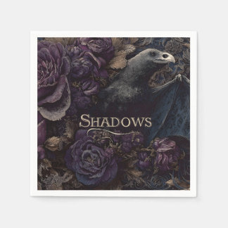 Dunkelgotische Illustration der Vogelbast-Kreatur Serviette