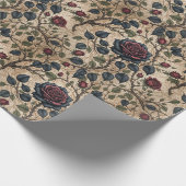 Dunkelgotische Rose Dekoupage Muster Geschenkpapier (Ecke)