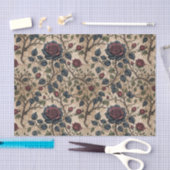 Dunkelgotische Rose Dekoupage Muster Seidenpapier (Handwerk)