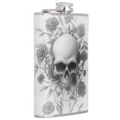 Dunkelgotische Rose Flachmann (Rechts)