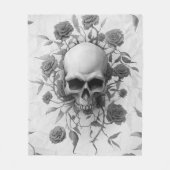 Dunkelgotische Rose Fleecedecke (Vorderseite)