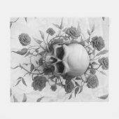 Dunkelgotische Rose Fleecedecke (Vorderseite (Horizontal))