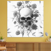 Dunkelgotische Rose Leinwanddruck (Insitu (Wohnzimmer))